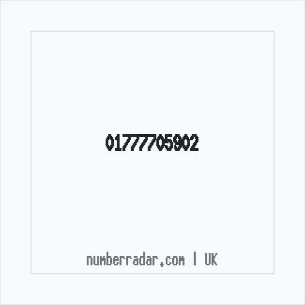 Reverse number check for +44 1777 705902 — who called me?