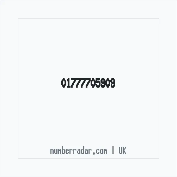 Reverse number check for +44 1777 705909 — who called me?