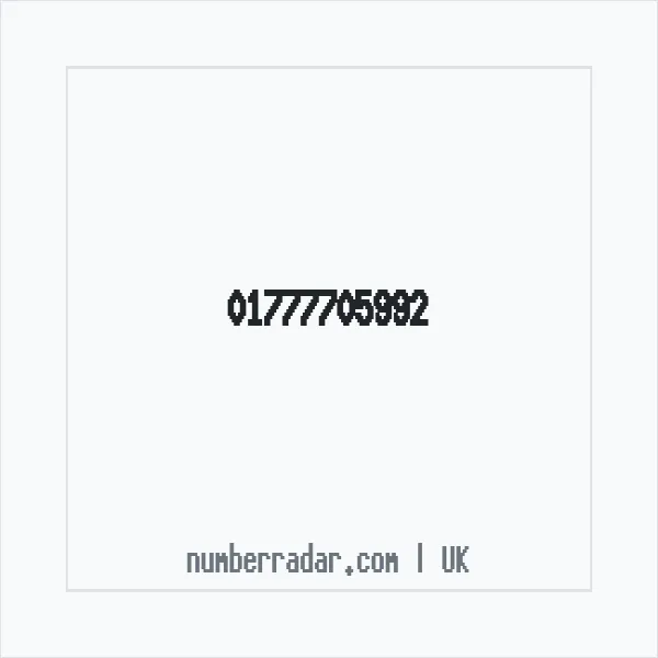 Reverse number check for +44 1777 705992 — who called me?