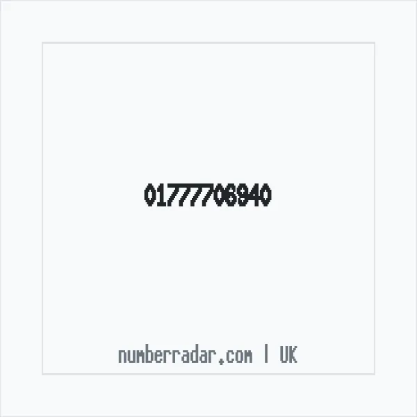 Reverse number check for +44 1777 706940 — who called me?