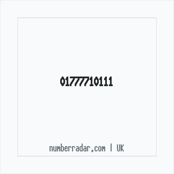 Reverse number check for +44 1777 710111 — who called me?