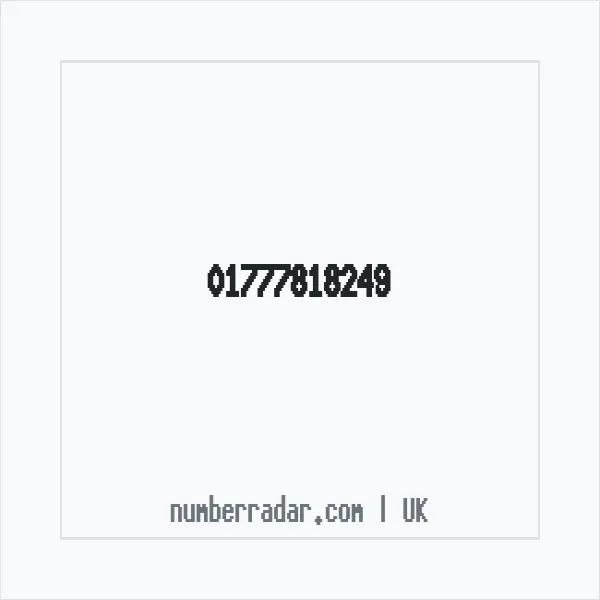 Reverse number check for +44 1777 818249 — who called me?