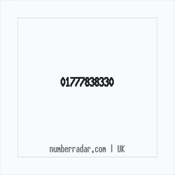Reverse number check for +44 1777 838330 — who called me?