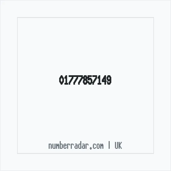 Reverse number check for +44 1777 857149 — who called me?