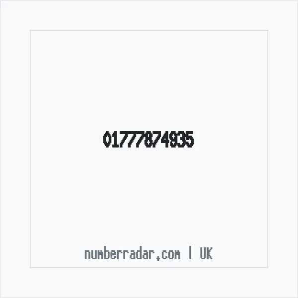 Reverse number check for +44 1777 874935 — who called me?