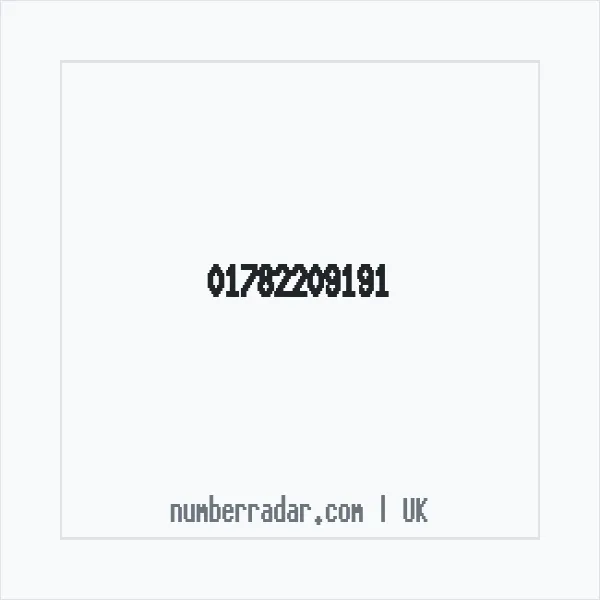 Reverse number check for +44 1782 209191 — who called me?
