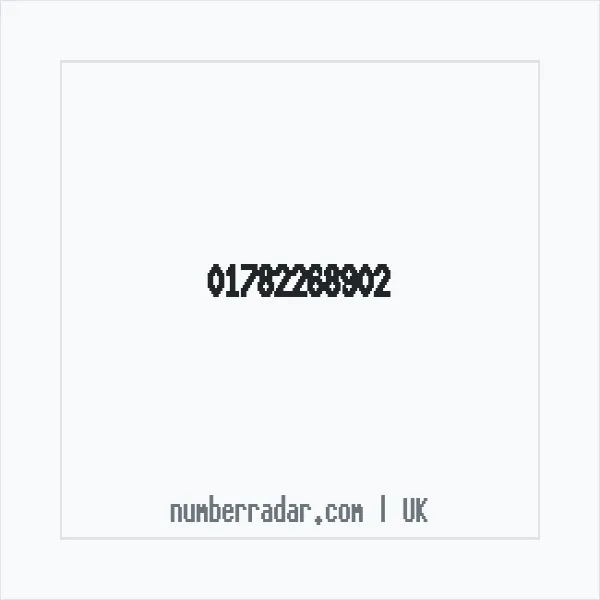 Reverse number check for +44 1782 268902 — who called me?