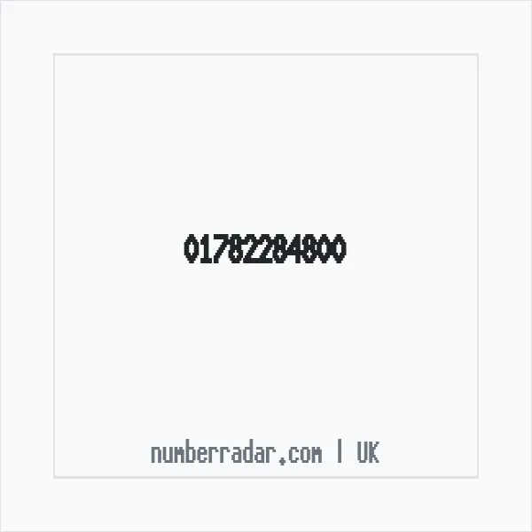 Reverse number check for +44 1782 284800 — who called me?