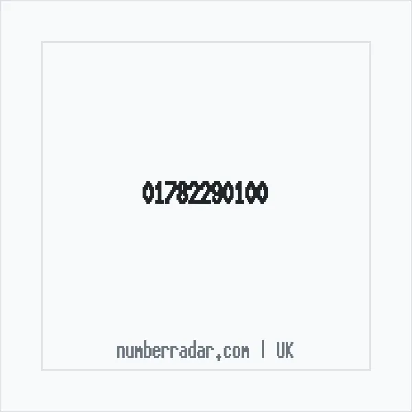 Reverse number check for +44 1782 290100 — who called me?