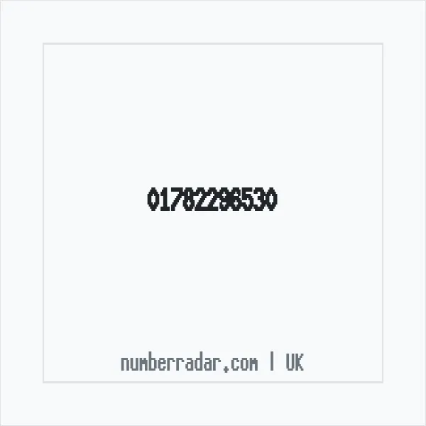 Reverse number check for +44 1782 296530 — who called me?