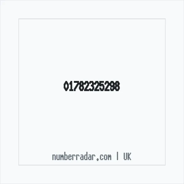 Reverse number check for +44 1782 325298 — who called me?