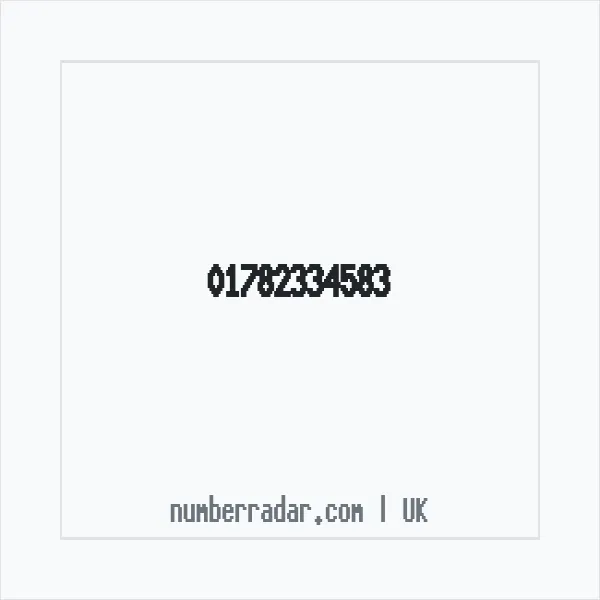 Reverse number check for +44 1782 334583 — who called me?