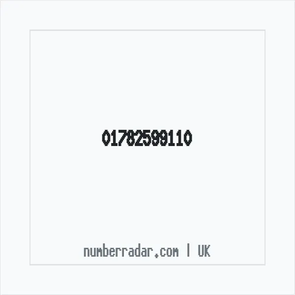 Reverse number check for +44 1782 599110 — who called me?