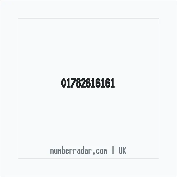 Reverse number check for +44 1782 616161 — who called me?