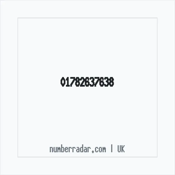 Reverse number check for +44 1782 637638 — who called me?
