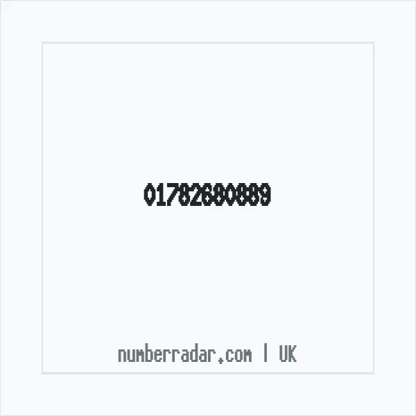 Reverse number check for +44 1782 680889 — who called me?