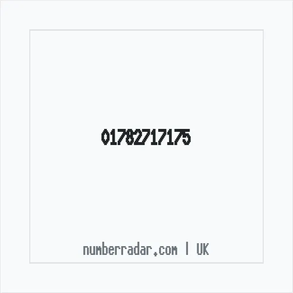 Reverse number check for +44 1782 717175 — who called me?