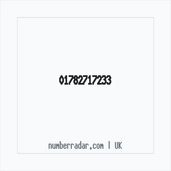 Reverse number check for +44 1782 717233 — who called me?