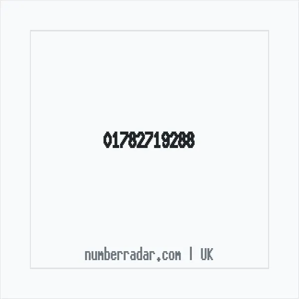 Reverse number check for +44 1782 719288 — who called me?