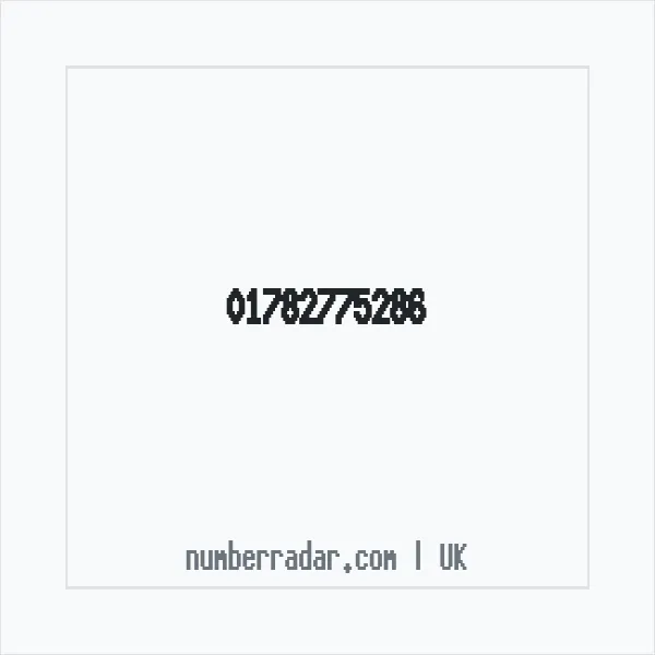 Reverse number check for +44 1782 775286 — who called me?