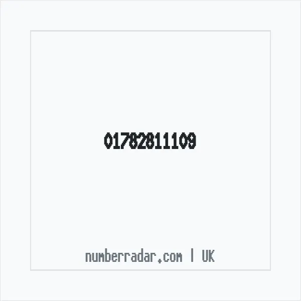 Reverse number check for +44 1782 811109 — who called me?