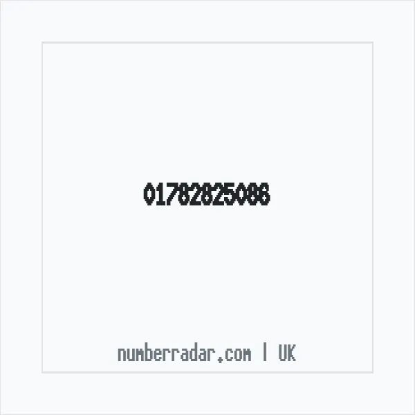 Reverse number check for +44 1782 825086 — who called me?
