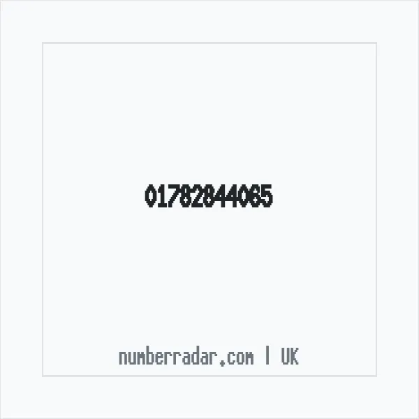 Reverse number check for +44 1782 844065 — who called me?