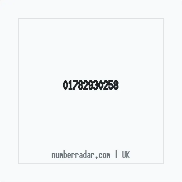 Reverse number check for +44 1782 930258 — who called me?