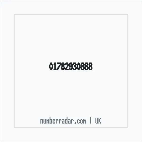 Reverse number check for +44 1782 930868 — who called me?