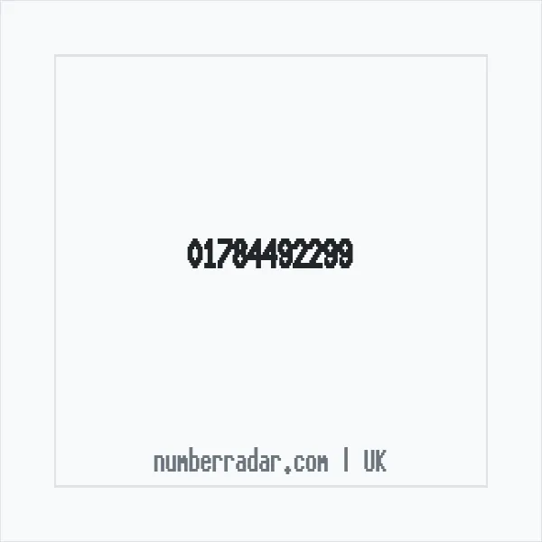 Reverse number check for +44 1784 492299 — who called me?