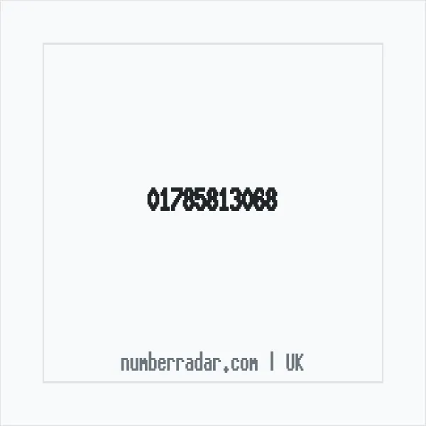 Reverse number check for +44 1785 813068 — who called me?