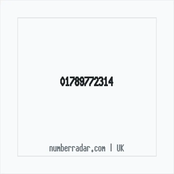 Reverse number check for +44 1789 772314 — who called me?