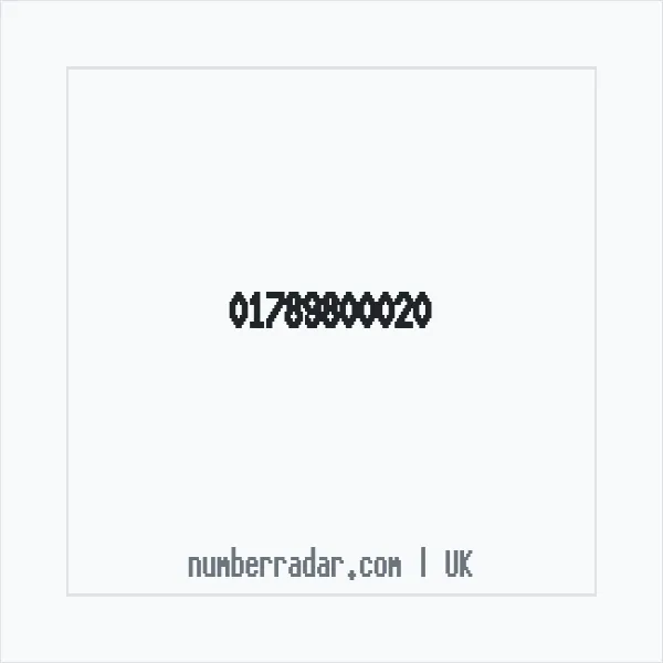 Reverse number check for +44 1789 800020 — who called me?