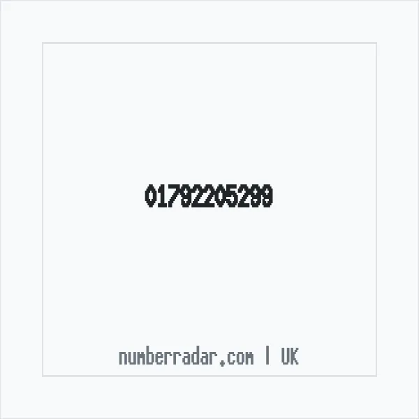 Reverse number check for +44 1792 205299 — who called me?
