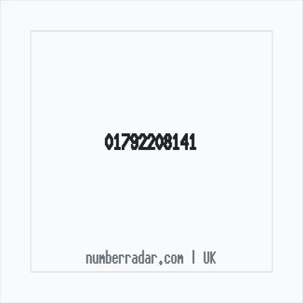 Reverse number check for +44 1792 208141 — who called me?