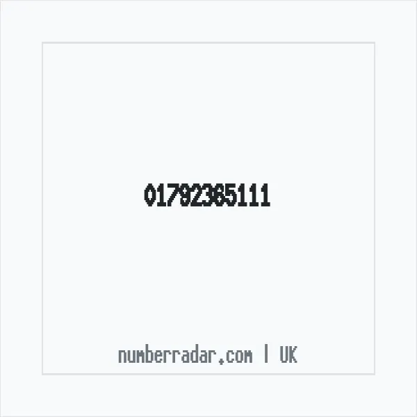 Reverse number check for +44 1792 365111 — who called me?