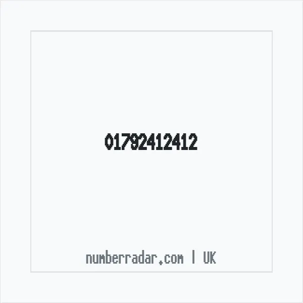 Reverse number check for +44 1792 412412 — who called me?