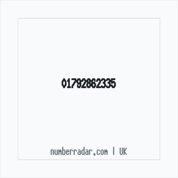 Reverse number check for +44 1792 862335 — who called me?