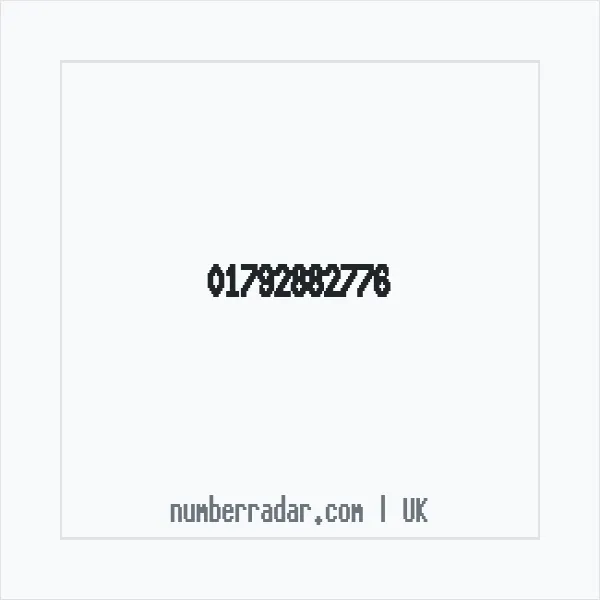 Reverse number check for +44 1792 882776 — who called me?