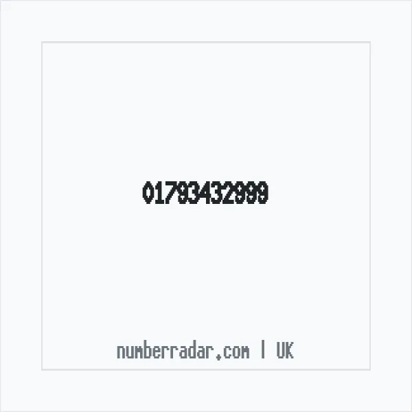 Reverse number check for +44 1793 432999 — who called me?