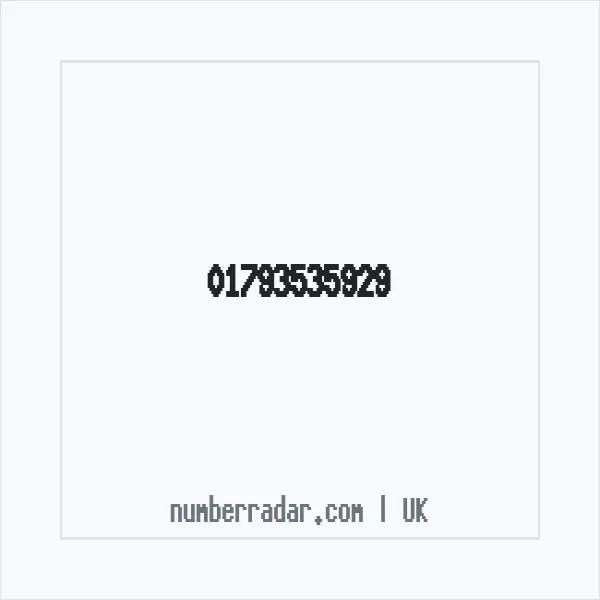 Reverse number check for +44 1793 535929 — who called me?