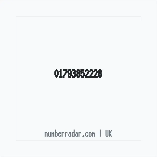 Reverse number check for +44 1793 852228 — who called me?