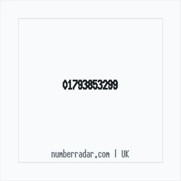Reverse number check for +44 1793 853299 — who called me?
