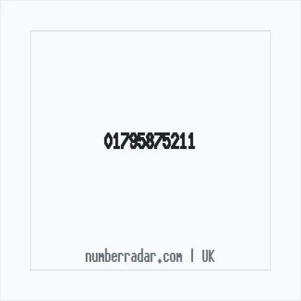 Reverse number check for +44 1795 875211 — who called me?