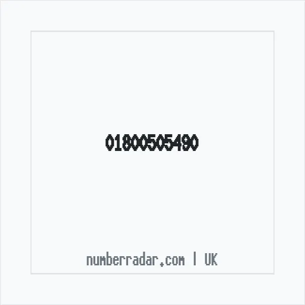 Reverse number check for +44 1800 505490 — who called me?