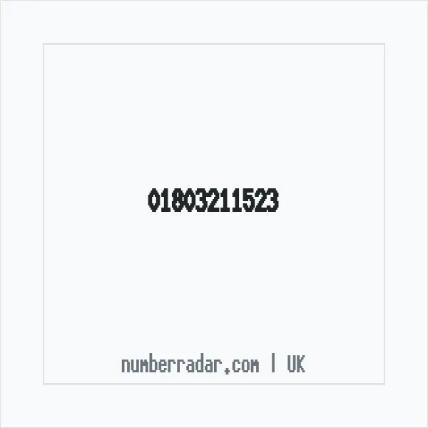 Reverse number check for +44 1803 211523 — who called me?