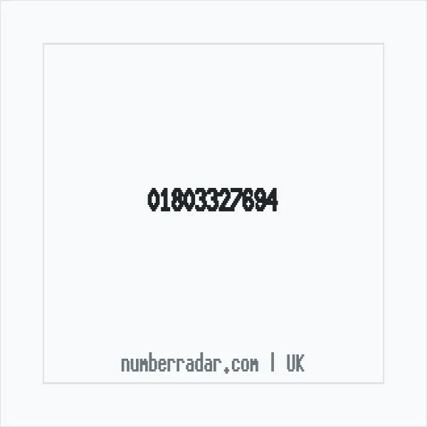 Reverse number check for +44 1803 327694 — who called me?