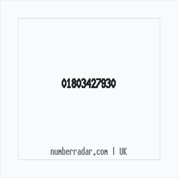 Reverse number check for +44 1803 427930 — who called me?