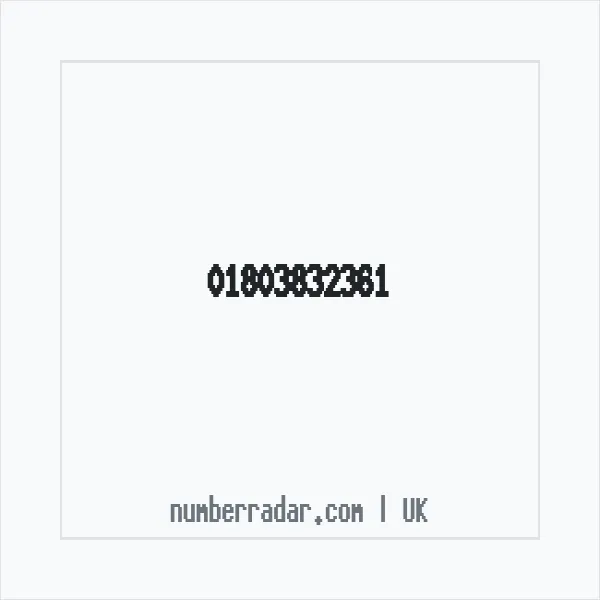 Reverse number check for +44 1803 832361 — who called me?