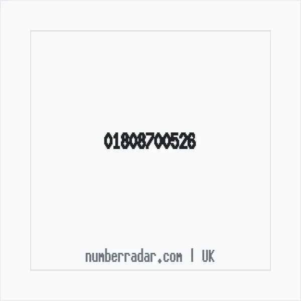 Reverse number check for +44 1808 700526 — who called me?